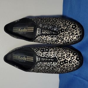 Keds Metallic Leopard Floral Slip On Sneakers 7